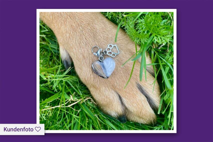 Tierhaar-Anhänger "Herz" / Erinnerungsschmuck / Charms – Bild 10