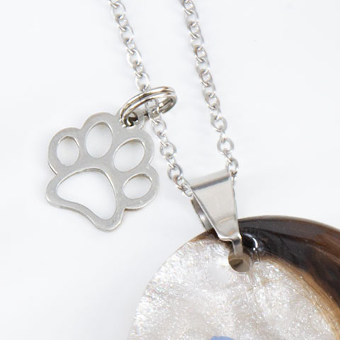 Charm "Pfote" (silber-farbend)
