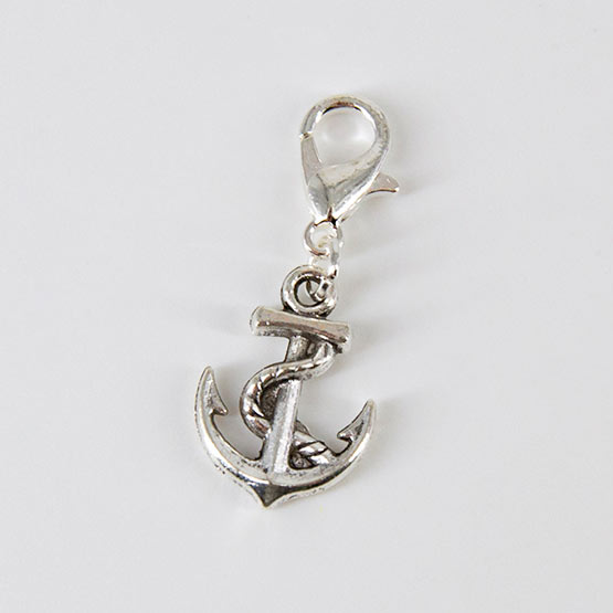 Messing-Charm "Anker" (antiksilber-farbend)